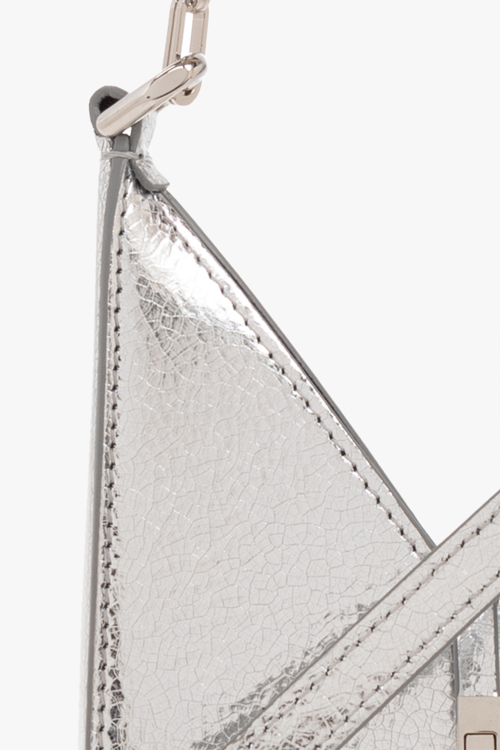 Givenchy two-tone glittered padlock - Silver 'Cut Out Micro